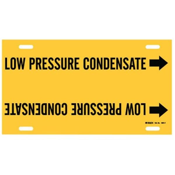 Pipe Marker, Low Pressure Condensate, Yel, 4091-F