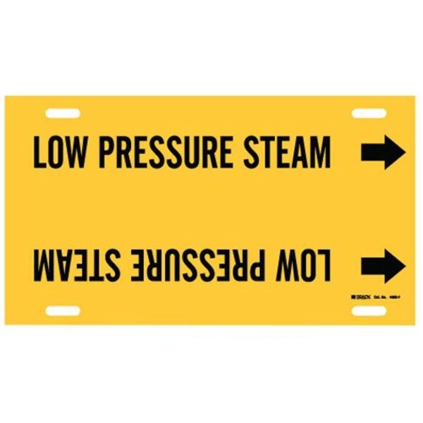 Pipe Mrkr, Low Pressure Steam, 6to7-7/8 In