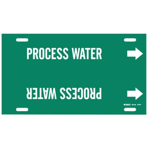 Pipe Marker, Process Water, Gn, 6to7-7/8 In