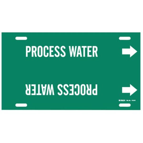 Pipe Marker, Process Water, Gn, 8to9-7/8 In