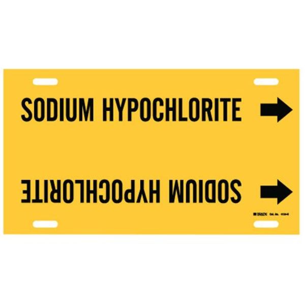 Pipe Mrkr, Sodium Hypochlorite, 8to9-7/8In, 4124-G