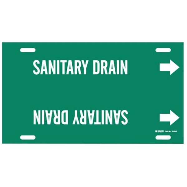 Pipe Markr, Sanitary Drain, Gn, 6to7-7/8 In