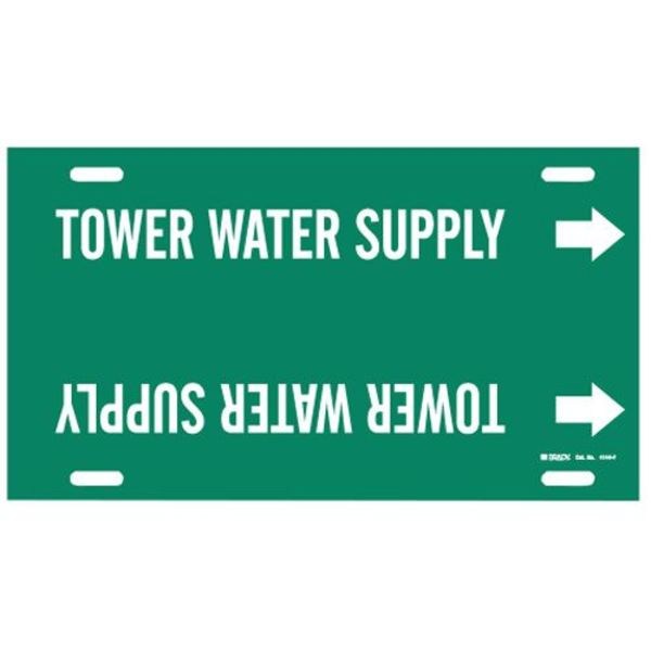 Pipe Mrkr, Tower Water Supply, 6to7-7/8 In