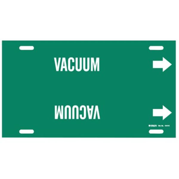 Pipe Marker, Vacuum, Green, 8 to 9-7/8 In