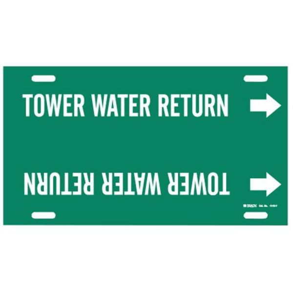 Pipe Mrkr, Tower Water Return, 6to7-7/8 In