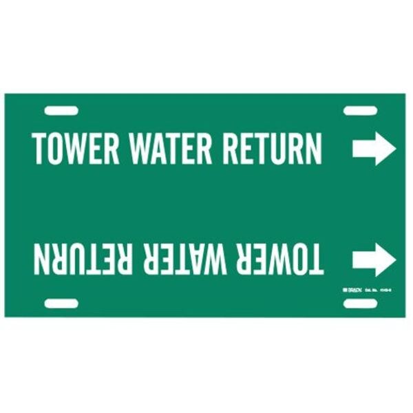 Pipe Marker, Tower Water Return, 10to15 In