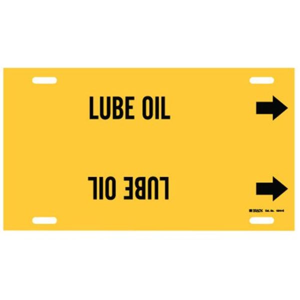 Pipe Marker, Lube Oil, Yel, 8 to 9-7/8 In