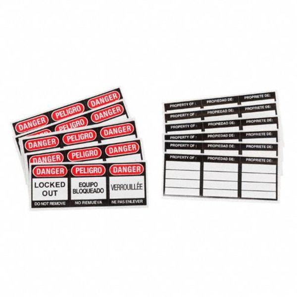 Lockout Label, 1-1/8 In. H, 3 In. W, PK6
