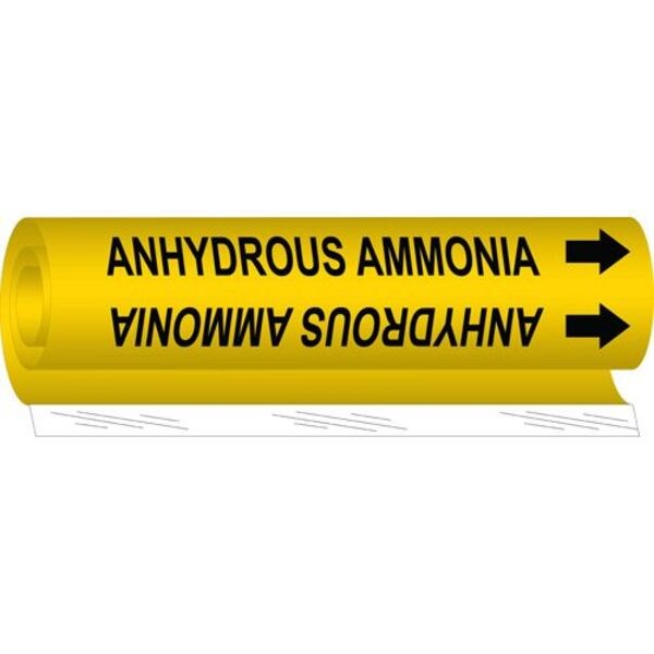 Pipe Mrkr, Anhydrous Ammonia, 1/2to1-3/8In