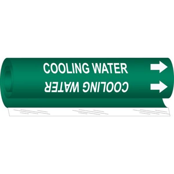 Pipe Mrkr, Cooling Water, 2-1/2to7-7/8 In