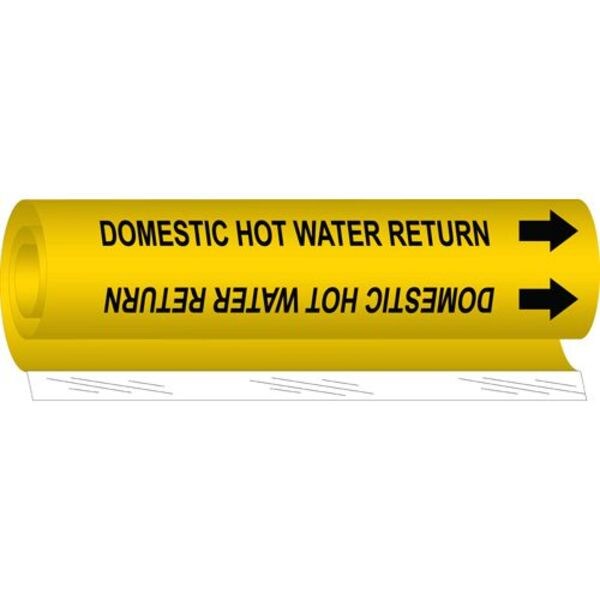 Pipe Marker, Domestic Hot Water Return, Y, 5676-O