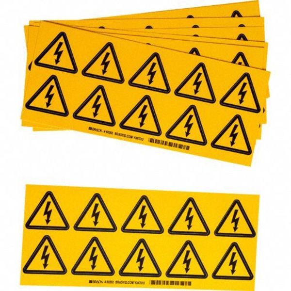Warning Label, 2 In. H, 2 In. W, PK10