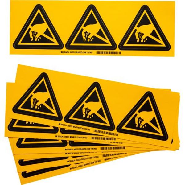 Warning Labels, 4inHx4inW, Vinyl, PK10, 60223