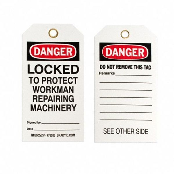 Danger Tag, 5-3/4 x 3 In, ISO 9001, PK25