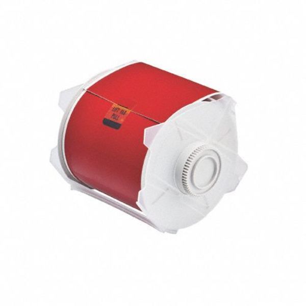Label Tape Cartridge, Red, Labels/Roll: Continuous