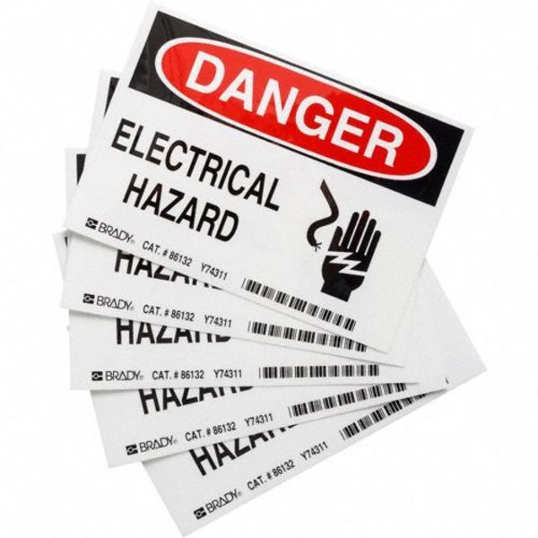 Equipment Label, 5 In. W, PK5