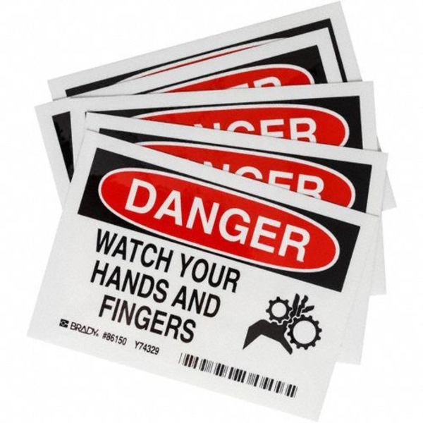 Equipment Label, 3-1/2 In. H, 5 In. W, PK5