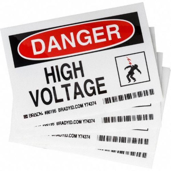 Equipment Label, 5 In. W, PK5, 86195