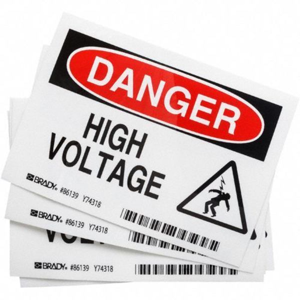 Equipment Label, 5 In. W, PK5, 86139