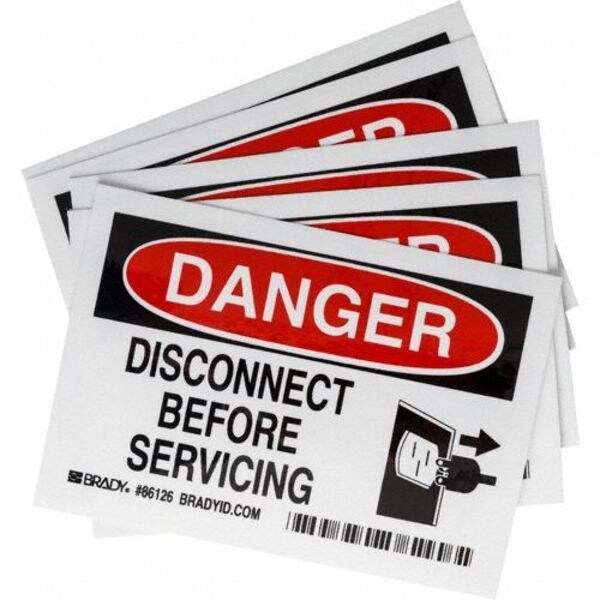 Danger Label, Instruction, 5 In. W, PK5, 86126