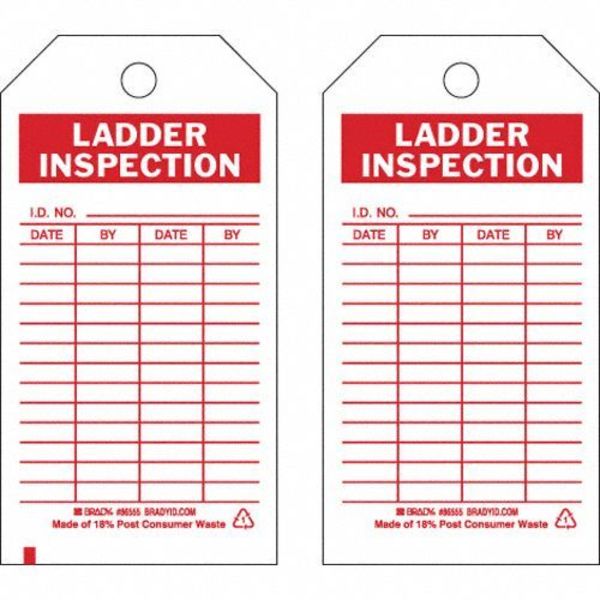 Lad Inspection Tag, 5-3/4 x 3 In, PK10