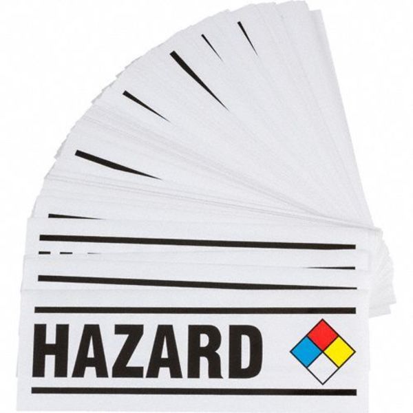 Hazardous Warning Label, PK100
