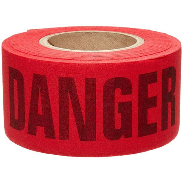 Biodegradble Barricade Tape, Rd/Blk, 135ft
