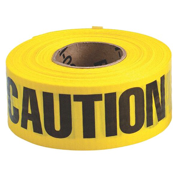 Barricade Tape, Yellow/Black, 500ft x 3 In