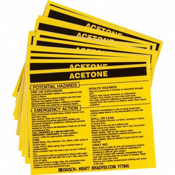 Chemical Label, 3 3/4 in H, 4 1/2 in W, 93477