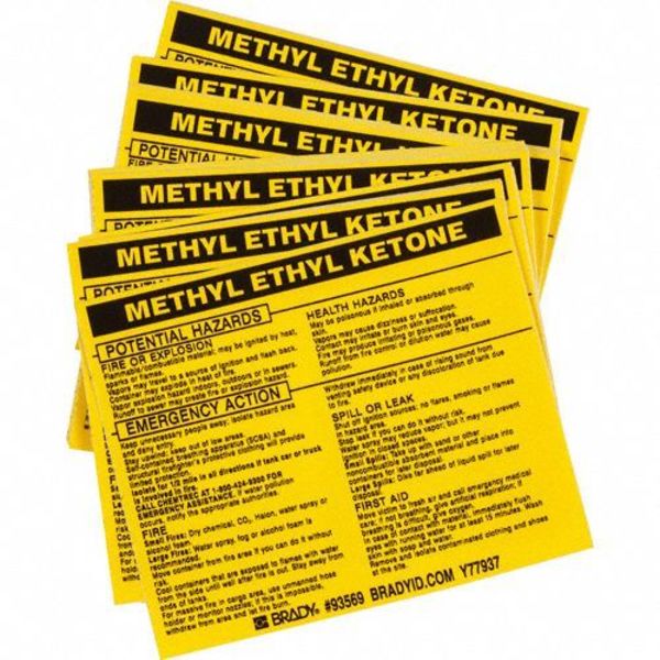 Chemical Label, 3 3/4 in H, 4 1/2 in W, 93569