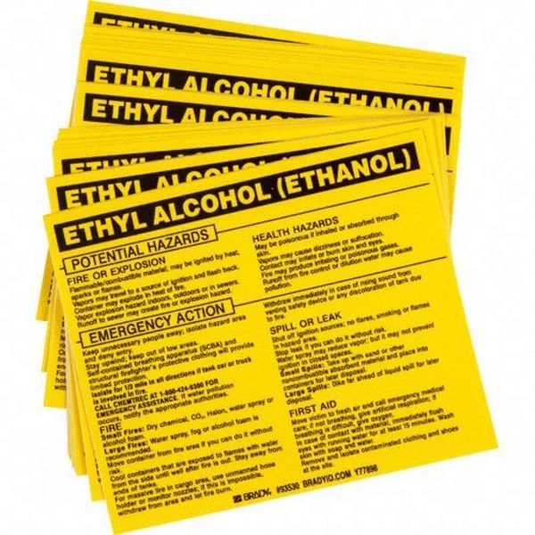 Chemical Label, 3 3/4 in H, 4 1/2 in W, 93530
