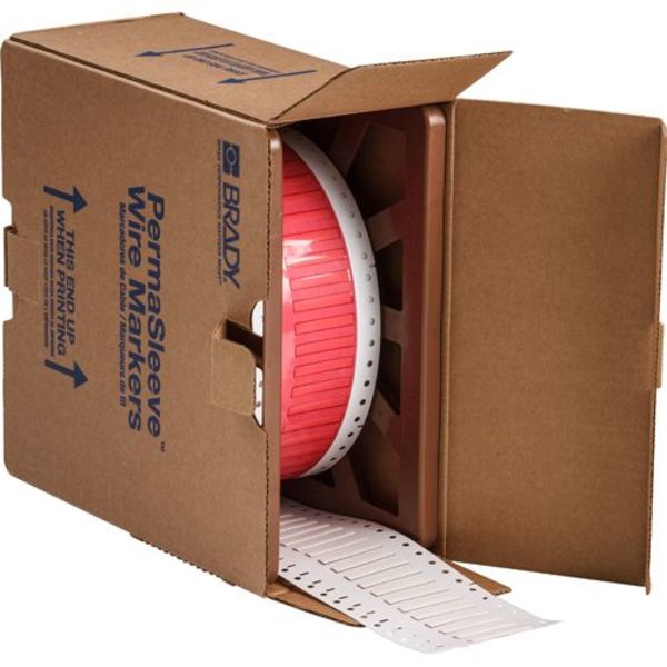 Write On White Wire Marker Sleeves, PermaSleeve(R) Polyolefin, HX-125-150-WT