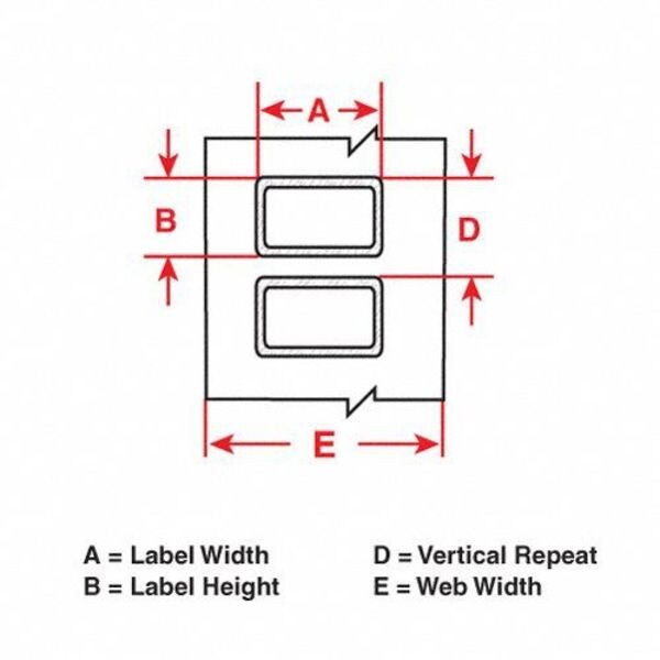 Thermal Transfer Label, Silver, Labels/Roll: 1000