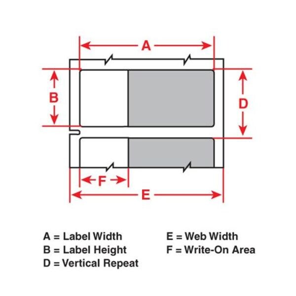 Thermal Transfer Label, White/Translucent, Labels/Roll: 3000