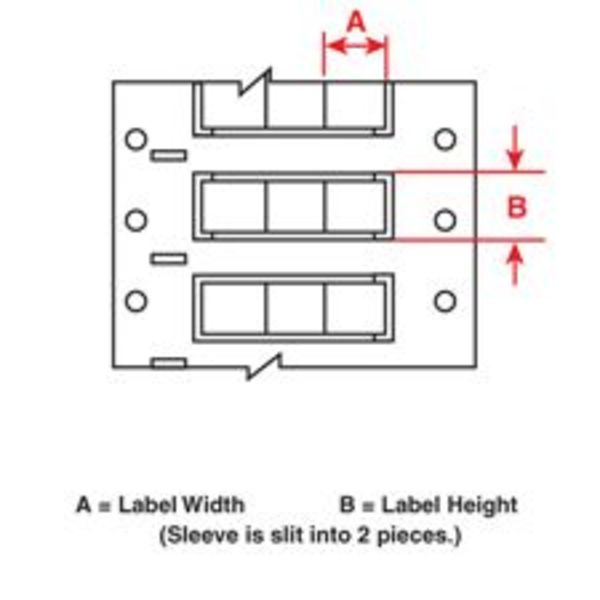 Write On White Wire Marker Sleeves, PermaSleeve(R) Polyolefin, HX-750-2-WT-3