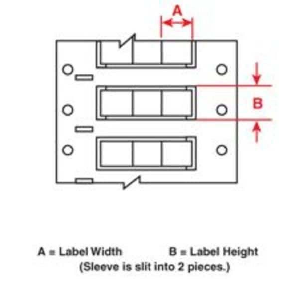 Write On White Wire Marker Sleeves, PermaSleeve(R) Polyolefin, 2HX-187-2-WT-3