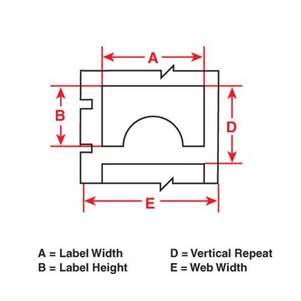 Thermal Transfer Label, White, Labels/Roll: 250