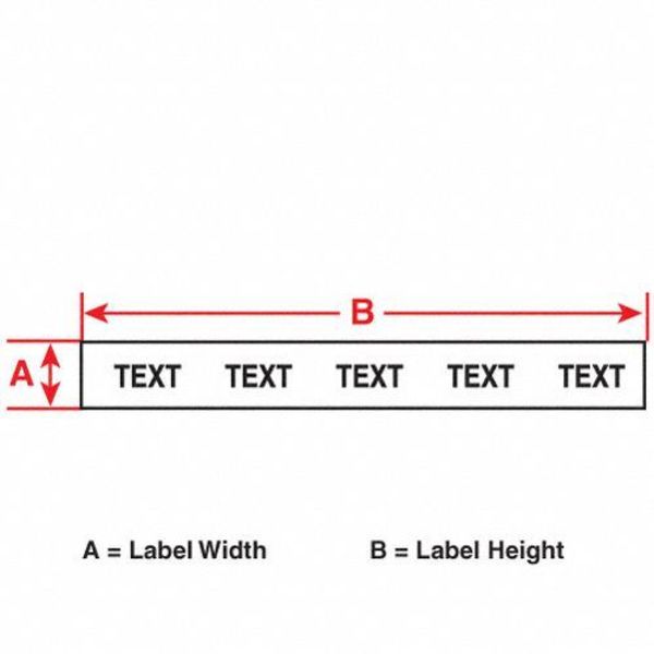 Label Cartridge, Black/White, 1/8 In. W