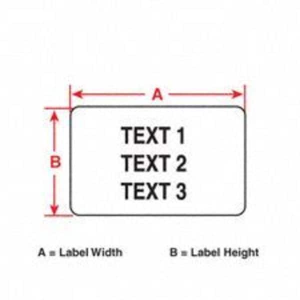 Label, White, Labels/Roll: 100