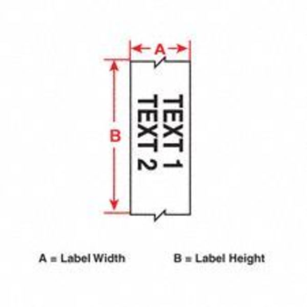 Label Tape Cartridge, 2.25Inx100ft