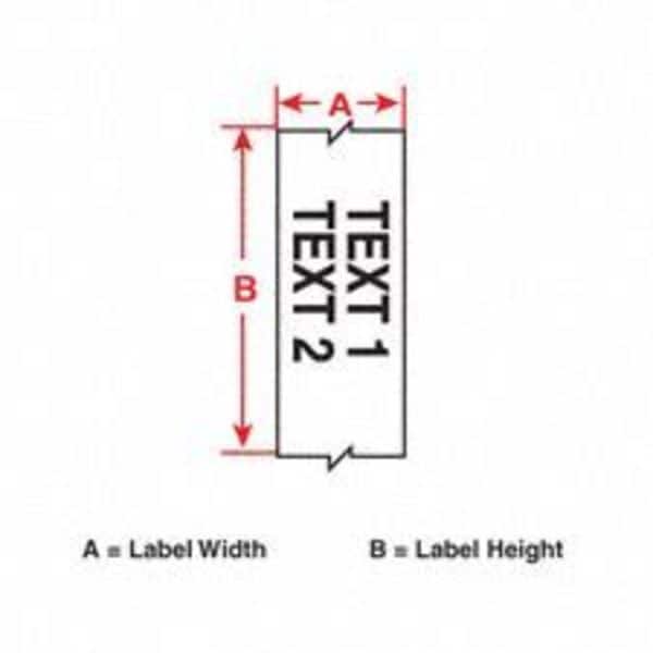 Tape Cartridge, Red, 100 ft. L, 1/2 In. W
