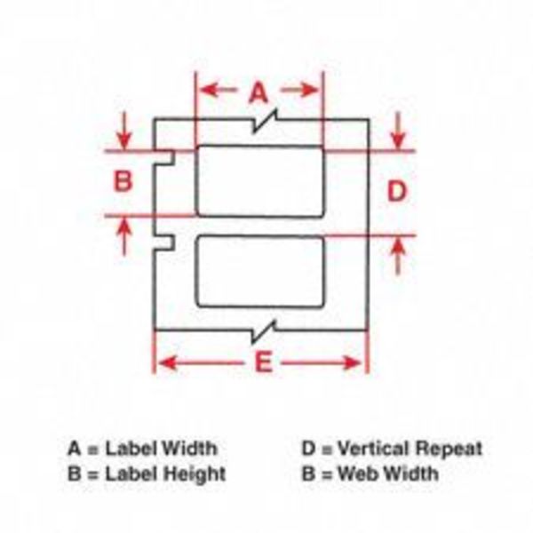Label, White, Labels/Roll: 250