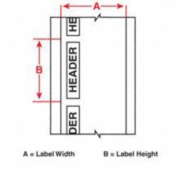 Thermal Transfer Label, Red/White/Black, Labels/Roll: 165