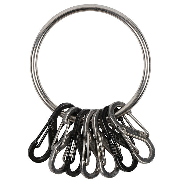 Key Rack, Round Ring Type, 2 in Ring Size, Black