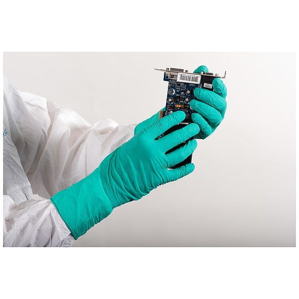 Disposable Gloves, Nitrile, Green, S, 1000 PK