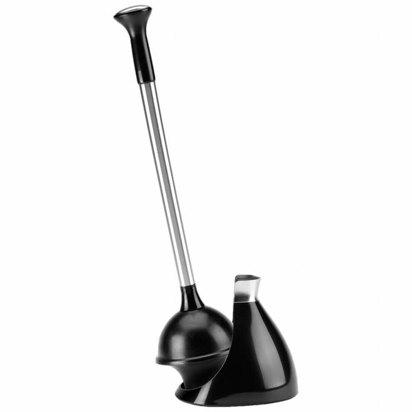Toilet Plunger, Rubber, Handle 17 1/2