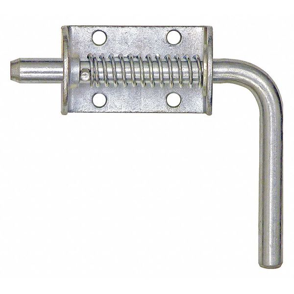 Spring Latch Assembly, Silver, Steel, Zinc