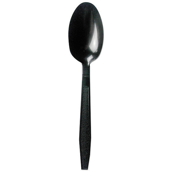 Disposable Spoon, Black, Heavy, PK1000