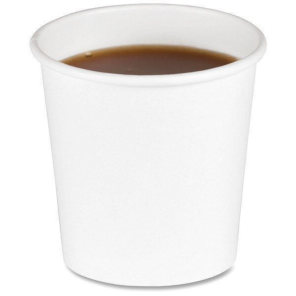 Disposable Hot Cup, 4 oz, White, PK1000
