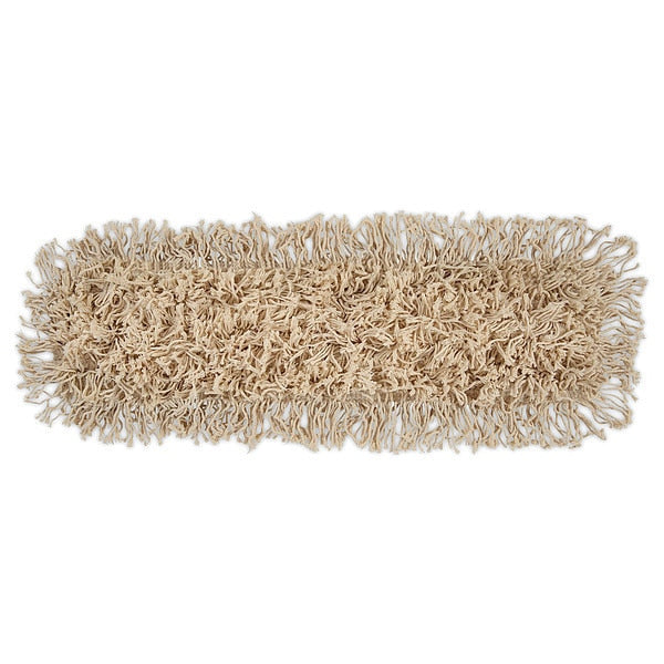 24 in L Cut-End Dust Mop, White, Cotton, 1324